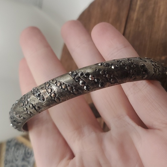 Sterling very heavy B2438 Chinese export dragon silver bracelet - Picture 2 of 2